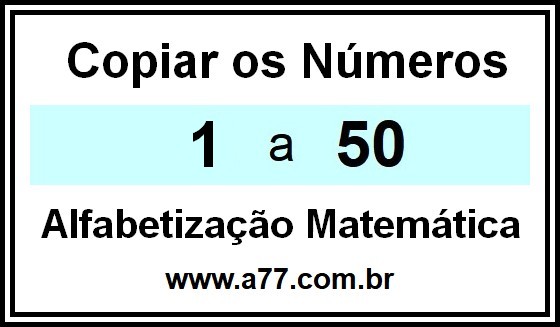 Copiar os Números 1 a 50