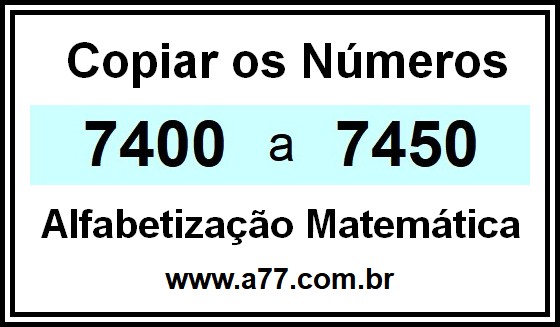 Copiar os Números 7400 a 7450