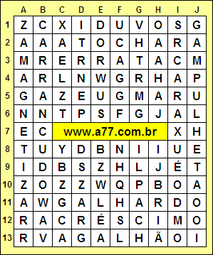 Caça Palavras Carrancudo, Magnetizar, Atochar, Caraxué