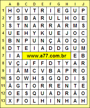 Caça Palavras Ostentação, Subdivisão, Barulho, Moquear