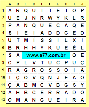 Caça Palavras Predileção, Subscrição, Mangueira, Arquiteto