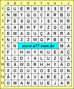 Caça Palavras Formatação, Genuflexão, Manquejar, Quermesse