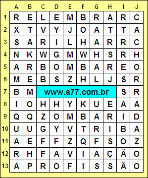 Caça Palavras Cachorrada, Nambiquara, Profissão, Relembrar