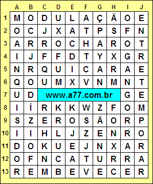 Caça Palavras Entretempo, Inquisidor, Embevecer, Modulação