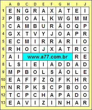 Caça Palavras Improceder, Geralmente, Avizinhar, Engraxate