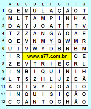 Caça Palavras Inquisição, Lazeirento, Quizila, Biquíni