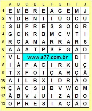 Caça Palavras Jurisdição, Gravitação, Prestação, Embreagem