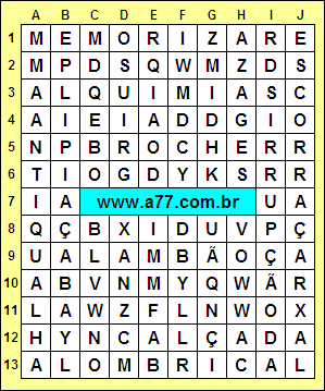 Caça Palavras Escorraçar, Antiqualha, Lombrical, Memorizar