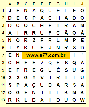 Caça Palavras Despachado, Antecessor, Naquele, Freguês