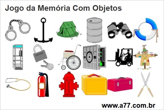 Jogo da Memória Com Objetos