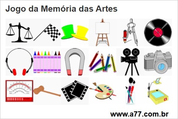 Jogo da Memória das Artes