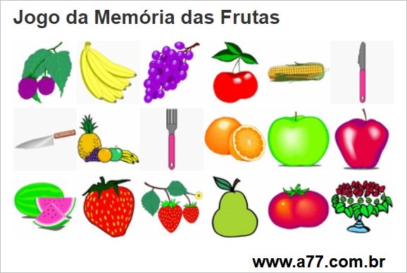 Jogo da Memória das Frutas