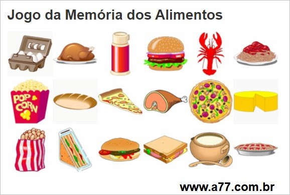 Jogo da Memória dos Alimentos