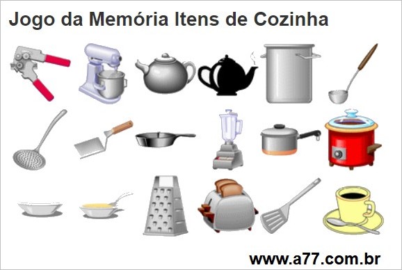 Jogo da Memória Itens de Cozinha