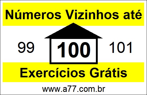 Exercícios com Números Vizinhos até 100