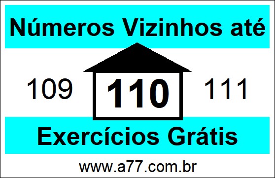 Exercícios com Números Vizinhos até 110