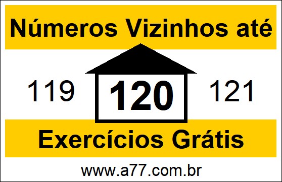 Exercícios com Números Vizinhos até 120