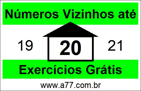 Exercícios com Números Vizinhos até 20