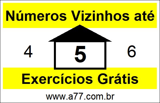 Exercícios com Números Vizinhos até 5