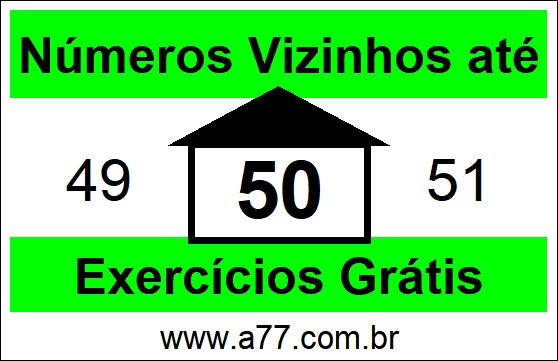 Exercícios com Números Vizinhos até 50