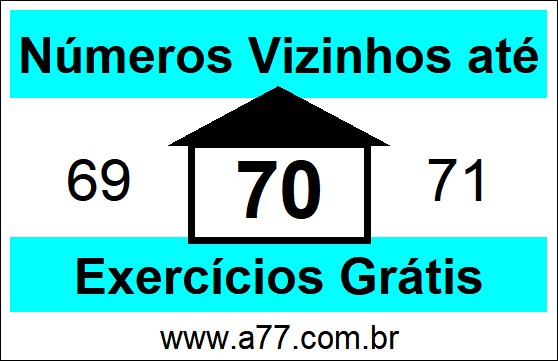 Exercícios com Números Vizinhos até 70