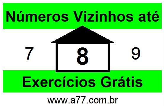 Exercícios com Números Vizinhos até 8