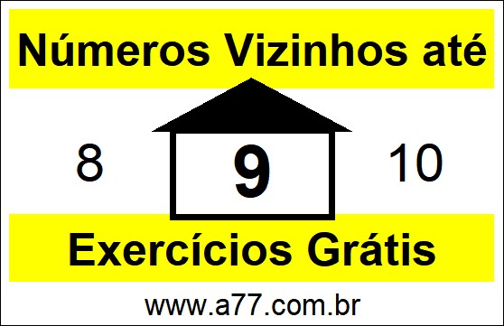 Exercícios com Números Vizinhos até 9