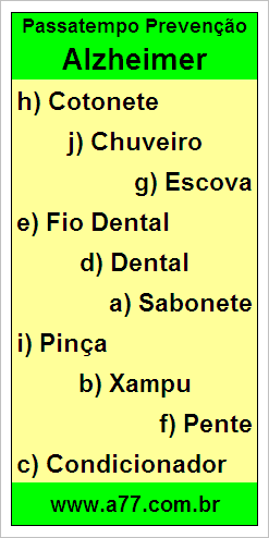 Palavras Cruzadas Para Idosos Tema Higiene Pessoal