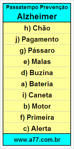 Palavras Cruzadas Para Idosos Tema Conhecimentos Gerais