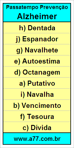 Palavras Cruzadas Para Idosos Tema Conhecimentos Gerais