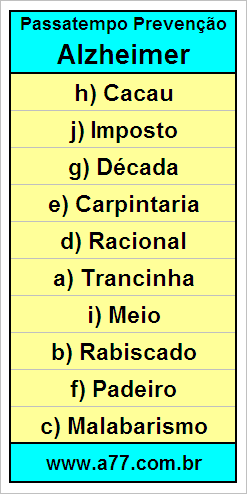 Palavras Cruzadas Para Idosos Tema Conhecimentos Gerais