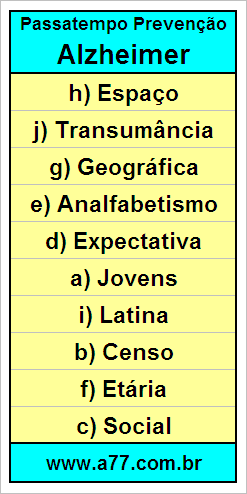 Palavras Cruzadas Para Idosos Tema Geografia