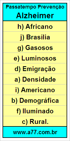 Palavras Cruzadas Para Idosos Tema Geografia