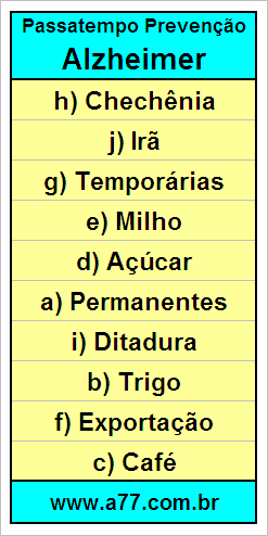 Palavras Cruzadas Para Idosos Tema Geografia