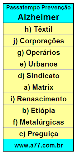 Palavras Cruzadas Para Idosos Tema História Geral