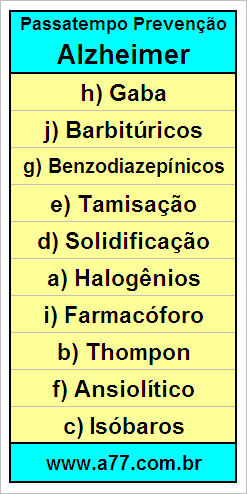 Palavras Cruzadas Para Idosos Tema Química