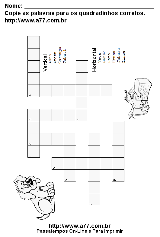 Caça Palavras Para Imprimir. Passatempo Nº 22. Passatemo Nº 43.