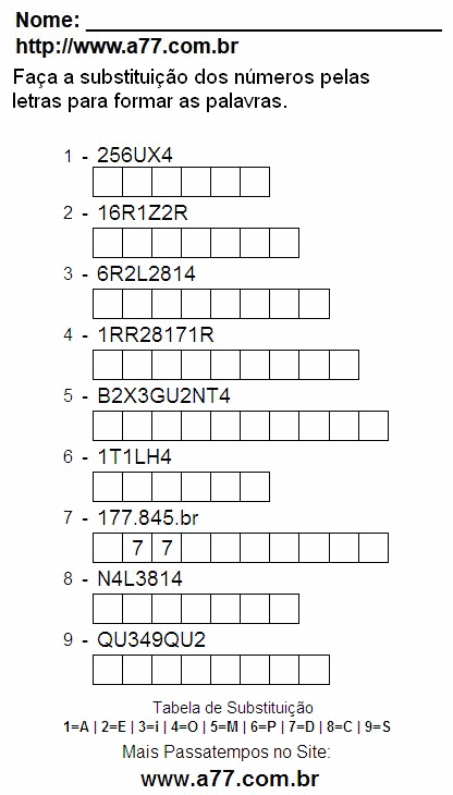 Fazer a Impressão de Passatempo Pedagógico Com Letras e Palavras