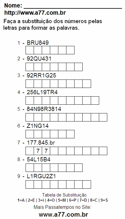 Fazer a Impressão de Passatempo Pedagógico Com Letras e Números