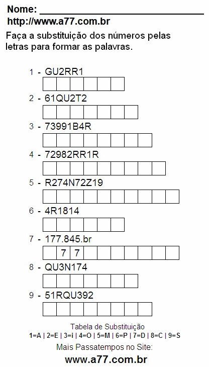 Fazer a Impressão de Passatempo Pedagógico Com Letras e Números