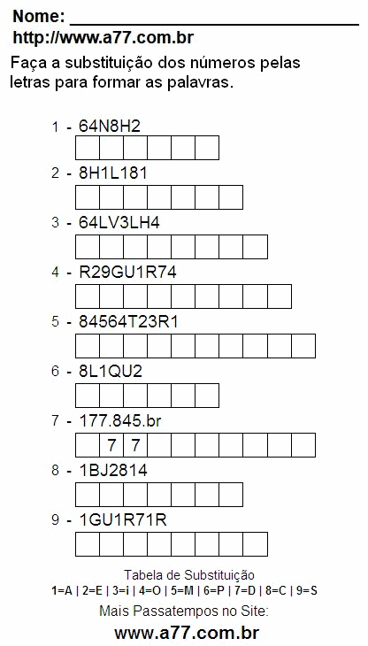 Fazer a Impressão de Passatempo Pedagógico Com Letras e Palavras