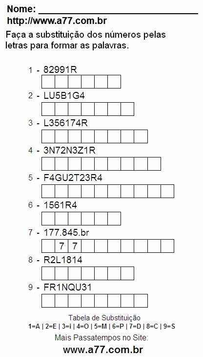 Fazer a Impressão de Passatempo Pedagógico Com Letras e Palavras