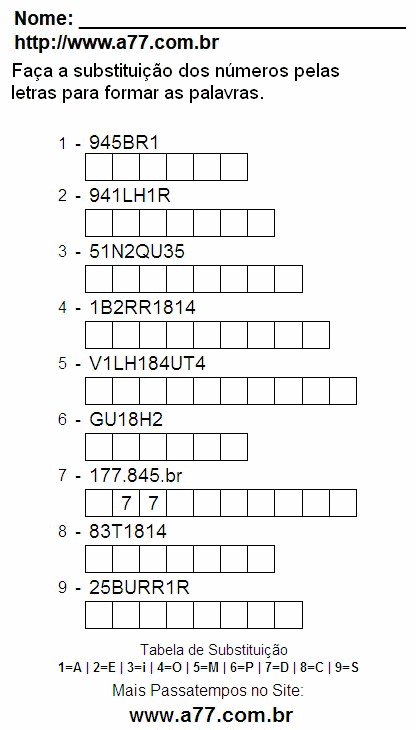 Imprimir Passatempo Pedagógico Com Letras e Números