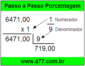 Quanto é 1/9 de R$ 6471,00