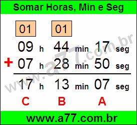 Soma e subtração de horas mais fácil (MT17) 