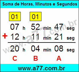 Soma de Tempo Passo a Passo