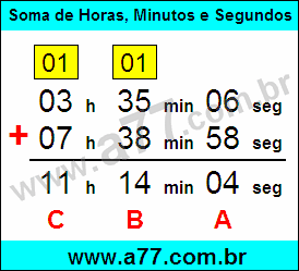 Somar Minutos e Segundos