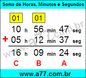 Soma de Unidades de Tempo