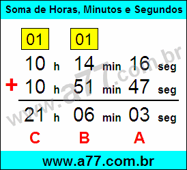 Tutorial Soma de Horas