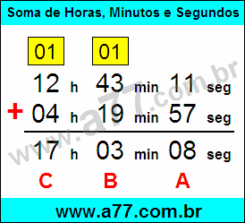 Explicação Soma de Tempo